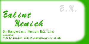 balint menich business card